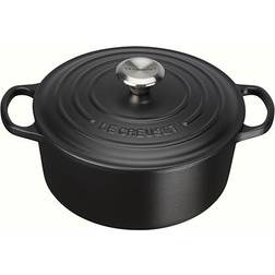 Le Creuset Satin Black Signature Cast Iron Round mit Klappe 4.5 L 24 cm