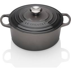 Le Creuset Flint Signature Cast Iron Round mit Klappe 6.7 L 28 cm