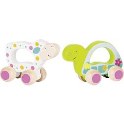 Goki Push Along Animals Turtle & Sheep