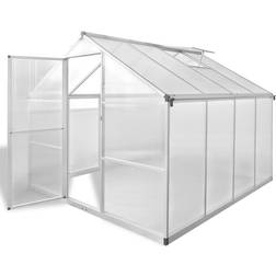 vidaXL Reinforced with Base 6.05m² Aluminum Aluminium Polycarbonate