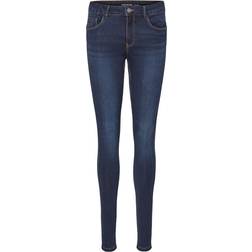 Vero Moda Slim Fit Medium Waist Jeans - Blue/Dark Blue Denim