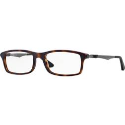 Ray-Ban 7017 5200 Havana Men Rectangle