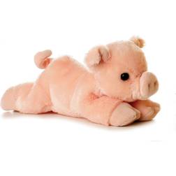 Aurora varkens/biggen pluche knuffel 20 cm roze boerderij dieren knuffelbeesten