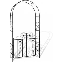 vidaXL Puerta De Arco De Jardín - Negro 37x230cm