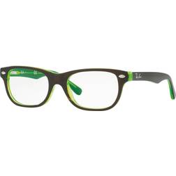 Ray-Ban RB1555 KIDS Monture Brun Verres Incolore polarisé 48-16