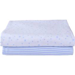 Clair De Lune Stars & Stripes Fitted Cot Sheets 2pcs 23.6x47.2"