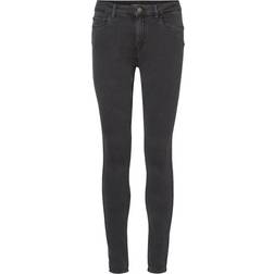 Vero Moda Slim Fit Medium Waist Jeans - Grey/Dark Grey Denim