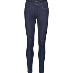 Vero Moda Slim Fit Medium Waist Jeans - Blue/Dark Blue Denim