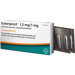 Scheriproct 1.3mg/1mg 12 st Stolpiller