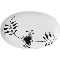 Royal Copenhagen Black Fluted Mega Oval Assiett 23cm