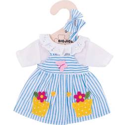 Bigjigs Blue Striped Dress 28cm