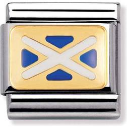 Nomination Composable Classic Link Scotland Flag Charm - Silver/Gold/Blue/White