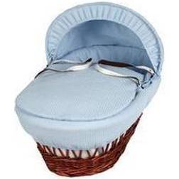 Clair De Lune Waffle Wicker Moses Basket 52x84cm