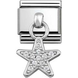 Nomination Composable Classic Link Silver Pendant Star Stainless Steel/Sterling Silver Charm Cubic Zirconia (331800 05)