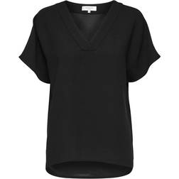 Selected V-neck - T-shirt Black/Black