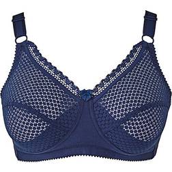 Miss Mary Cotton Dots Non-wired Bra - Dark Blue