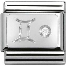 Nomination Composable Classic Link Gemini Charm - Silver/Transparent