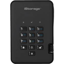 iStorage diskAshur2 HDD 4TB Black Secure portable hard drive Password protected, dust and water resistant, portable, military grade hardware