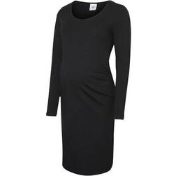 Mamalicious Long Sleeved Maternity Dress Black/Black (20006583)