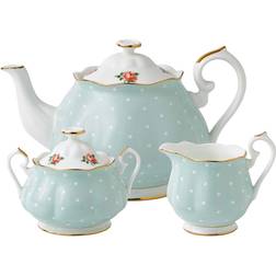 Royal Albert Polka Rose Tea Set Servering 3st
