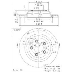 Brembo 09.9871.11 Coated Disc Line 28 mm 5 Ventilación Interna Revestido Altamente