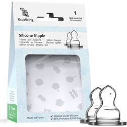 Eco Viking Orthodontic Silicone Nipples Stage 1 0-6m 2-pack