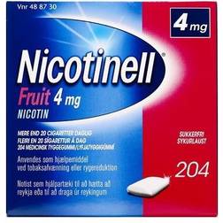 Nicotinell Fruit 4mg 204 stk Tyggegummi