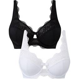 Pretty Secrets Lottie Lace Bras 2-pack - Black/White