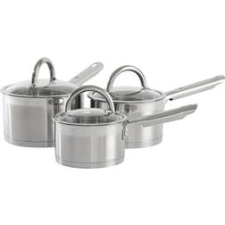 Procook Professional Stainless Steel Uncoated Cookware Set with lid 3 Parts