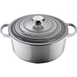 Le Creuset Mist Gray Signature Cast Iron Round med låg 26cm