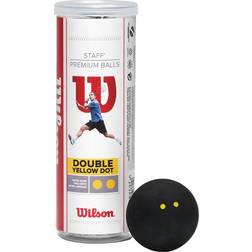 Wilson Staff Squash Double Yellow Dot 3-pack