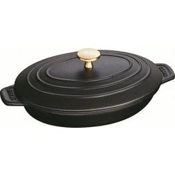 Staub Oval Covered Ovnfast fad 23cm 17cm 9.5cm