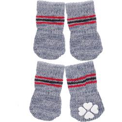 Trixie Chaussettes Pour Chien Anti-Dérapantes - Gris