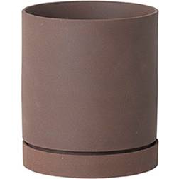 Ferm Living Sekki Plant Pot - Medium in Charcoal ∅13.5cm