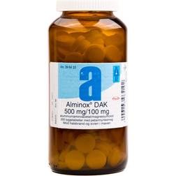 Alminox Peppermint 500mg/100mg 200 stk Tyggetabletter