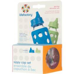 Lifefactory Drickpip Ocean & Spring Green 2-pack