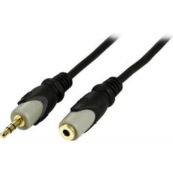 Deltaco Gold 3.5mm - 3.5mm M-F 1m