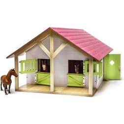 Kids Globe Horse stable Pink with 2 boxes and storage