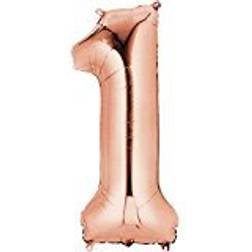 Amscan Foil Balloon SuperShape Number 1 Rose Gold