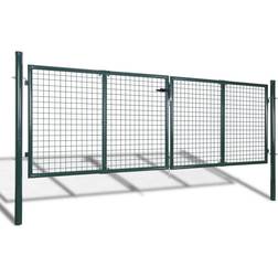 vidaXL Garden Mesh Gate Fence Door Wall Grille 306x125cm