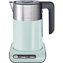 Bosch TWK8612P 1.5 l 2000 w Noir Gris Turquoise Plastique Acier Inoxydable Thermostat Réglable Indicateur de Niveau D'eau