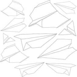 Sebra Wallstickers Paperplanes