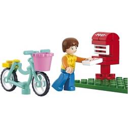 Sluban Postkasse og Figur med Cykel