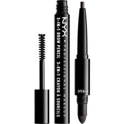 NYX 3-in-1 Brow Pencil Black