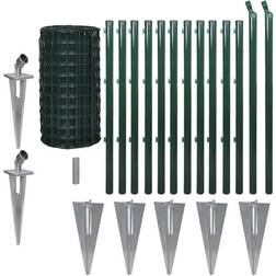 vidaXL Set Spike Euro Fence 31.5"x82ft