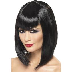 Smiffys Vamp Wig Black Short with Fringe