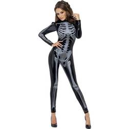 Smiffys Miss Fever Skelett Catsuit
