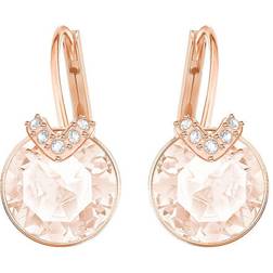 Swarovski Bella V Drop Earrings - Rose Gold/Pink/Transparent