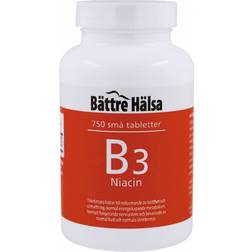 Bättre hälsa B3 Niacin 10mg 750 st