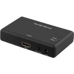 Deltaco HDMI-VGA/3.5mm F-F
